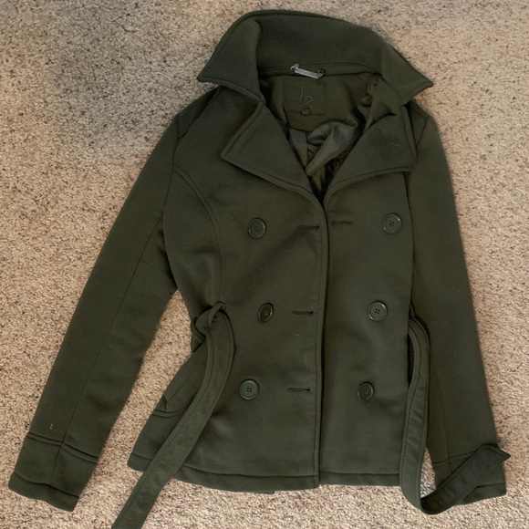 Army green button jacket with pockets - Picture 3 of 3